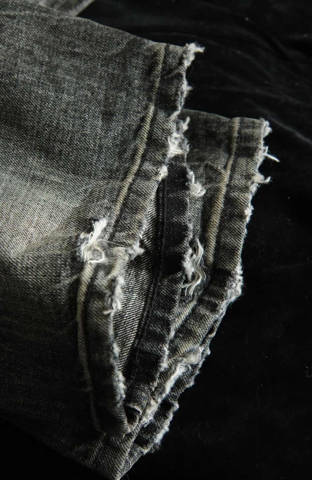 NEIGBORL Wash Distressed Loose-Fit Jeans Black
