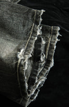 NEIGBORL Wash Distressed Loose-Fit Jeans Black