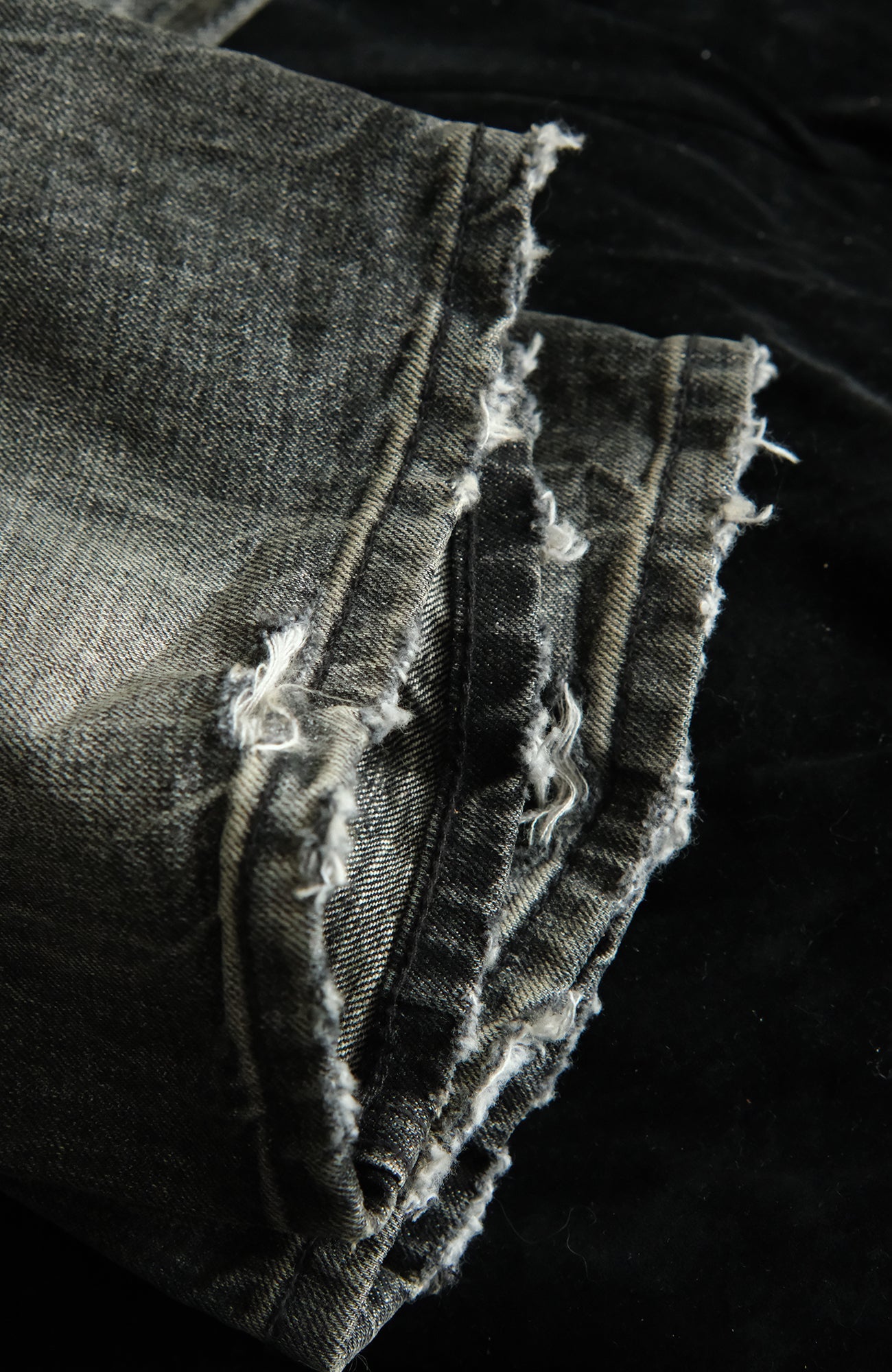 NEIGBORL Wash Distressed Loose-Fit Jeans Black