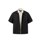 OKAYTHXBYE Double-Layer Floral Half Shirt