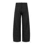OKAYTHXBYE Pleated Linen-Blend Wide-Leg Trousers