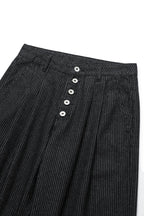 OKAYTHXBYE Classic Pleated Wide-Leg Jeans
