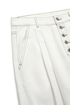 OKAYTHXBYE Classic Pleated Wide-Leg Jeans