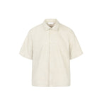 OKAYTHXBYE Floral Embossed Stand Collar Shirt