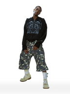 CYCYCY Camo Wide-Leg Cargo Shorts