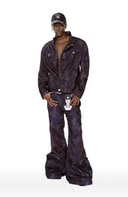 CYCYCY Abstract Graphic Cargo Flared Jeans