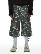 CYCYCY Camo Wide-Leg Cargo Shorts