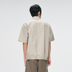GONGHE REPUB Check Adjustable Hem Half Shirt