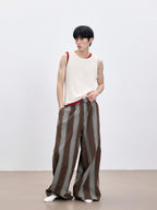 TUIMU Striped Wide-Leg Lounge Pants