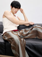 TUIMU Striped Wide-Leg Lounge Pants