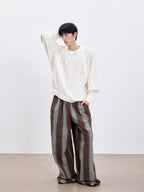 TUIMU Striped Wide-Leg Lounge Pants