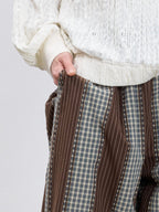 TUIMU Striped Wide-Leg Lounge Pants