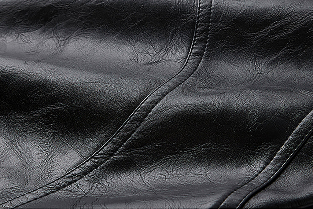 FORFEARTHAT Glossy Panel Zip Hem PU Cargo Pants