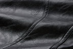 FORFEARTHAT Glossy Panel Zip Hem PU Cargo Pants
