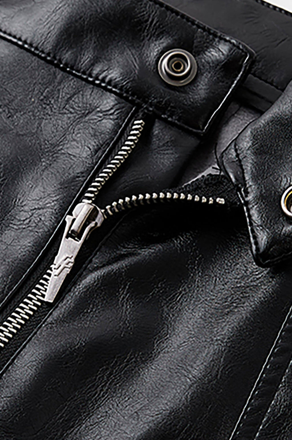 FORFEARTHAT Glossy Panel Zip Hem PU Cargo Pants