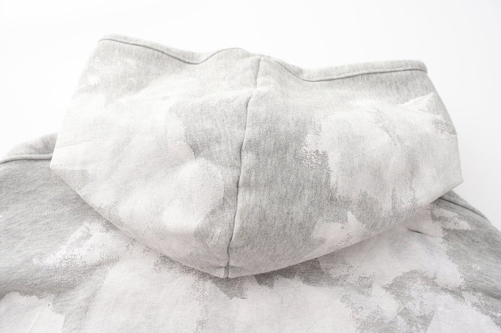 LUUUCAM Brush-Paint Faded Logo Hoodie