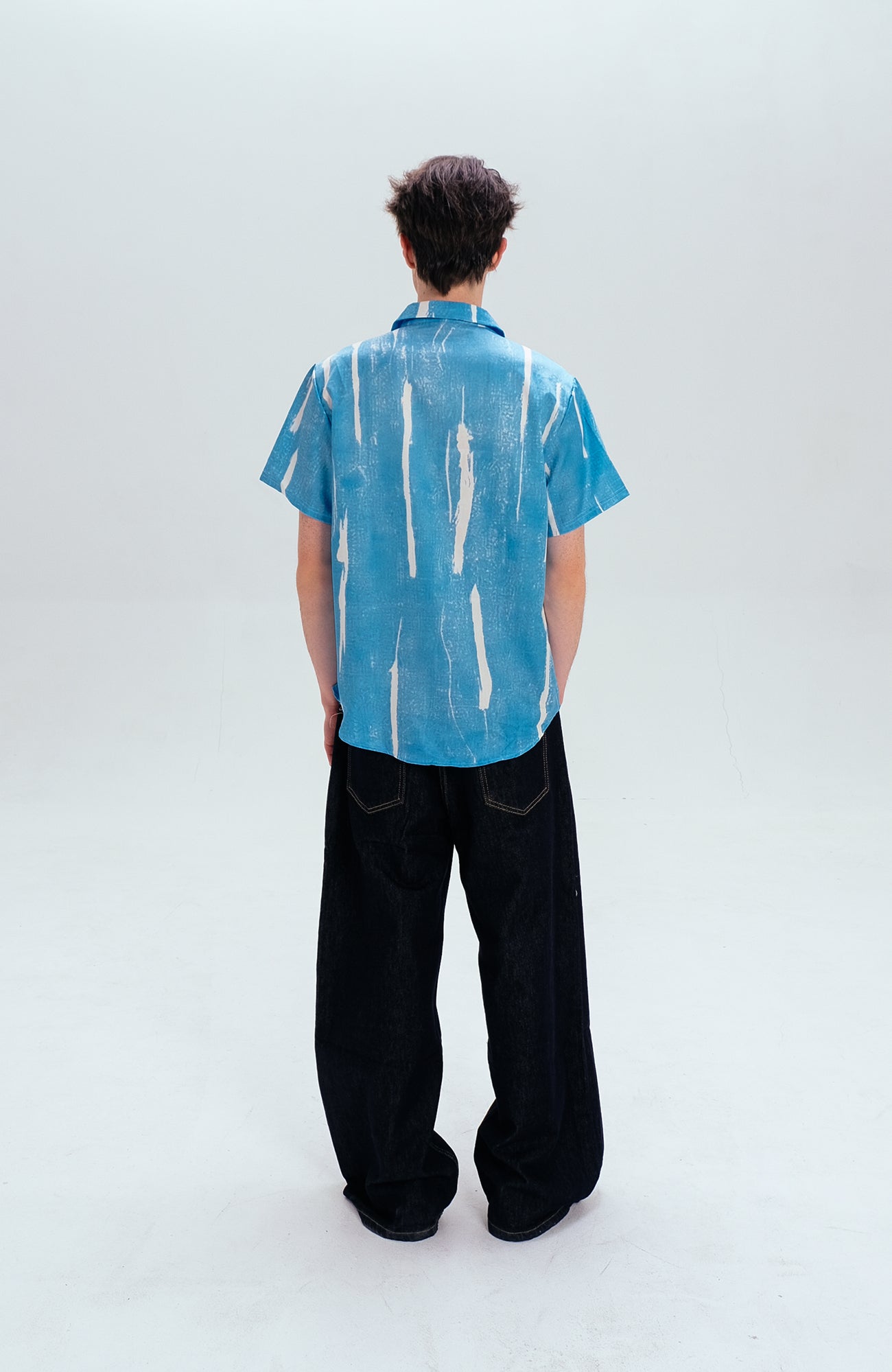 WIID Brush-Paint Full-Print Half Shirt