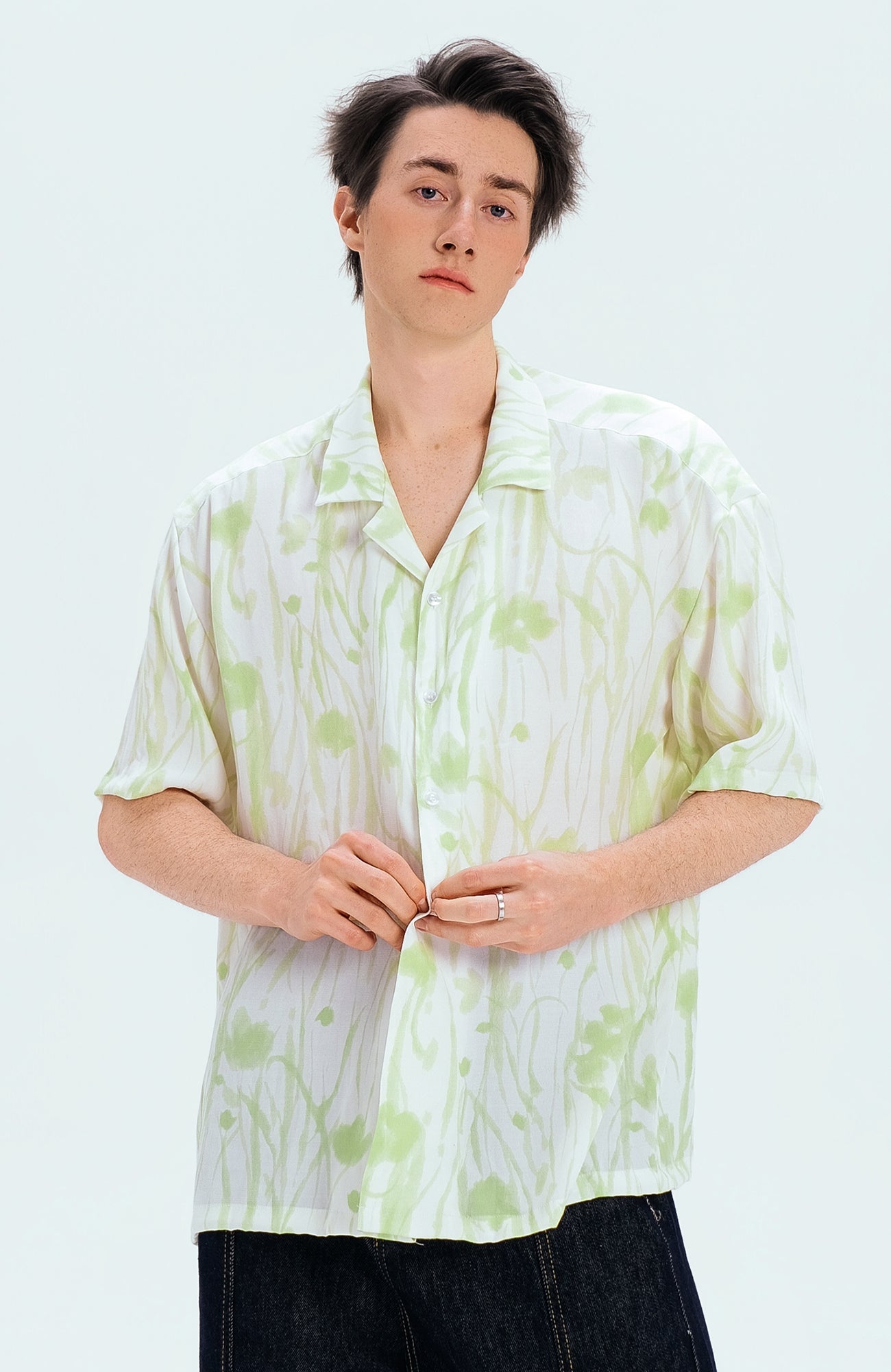 WIID Floral Cuban Half Shirt