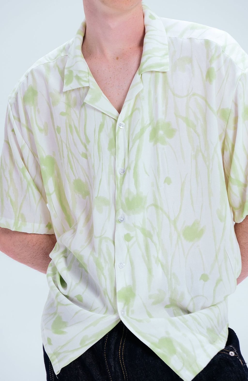 WIID Floral Cuban Half Shirt