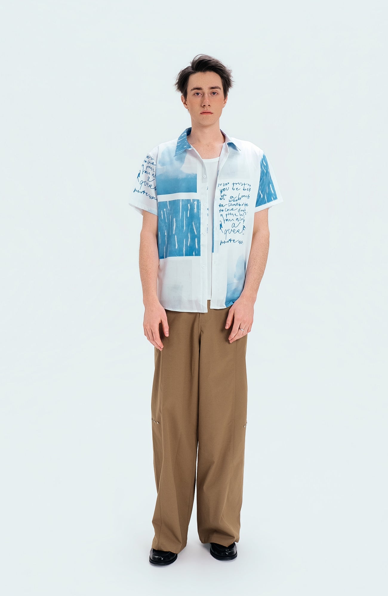 WIID Paneled Full-Print Half Shirt