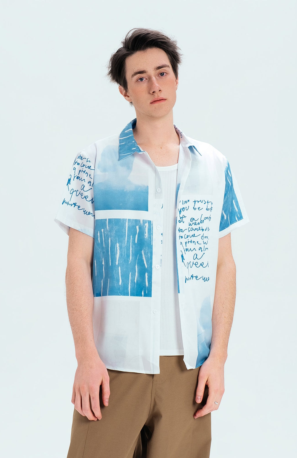 WIID Paneled Full-Print Half Shirt