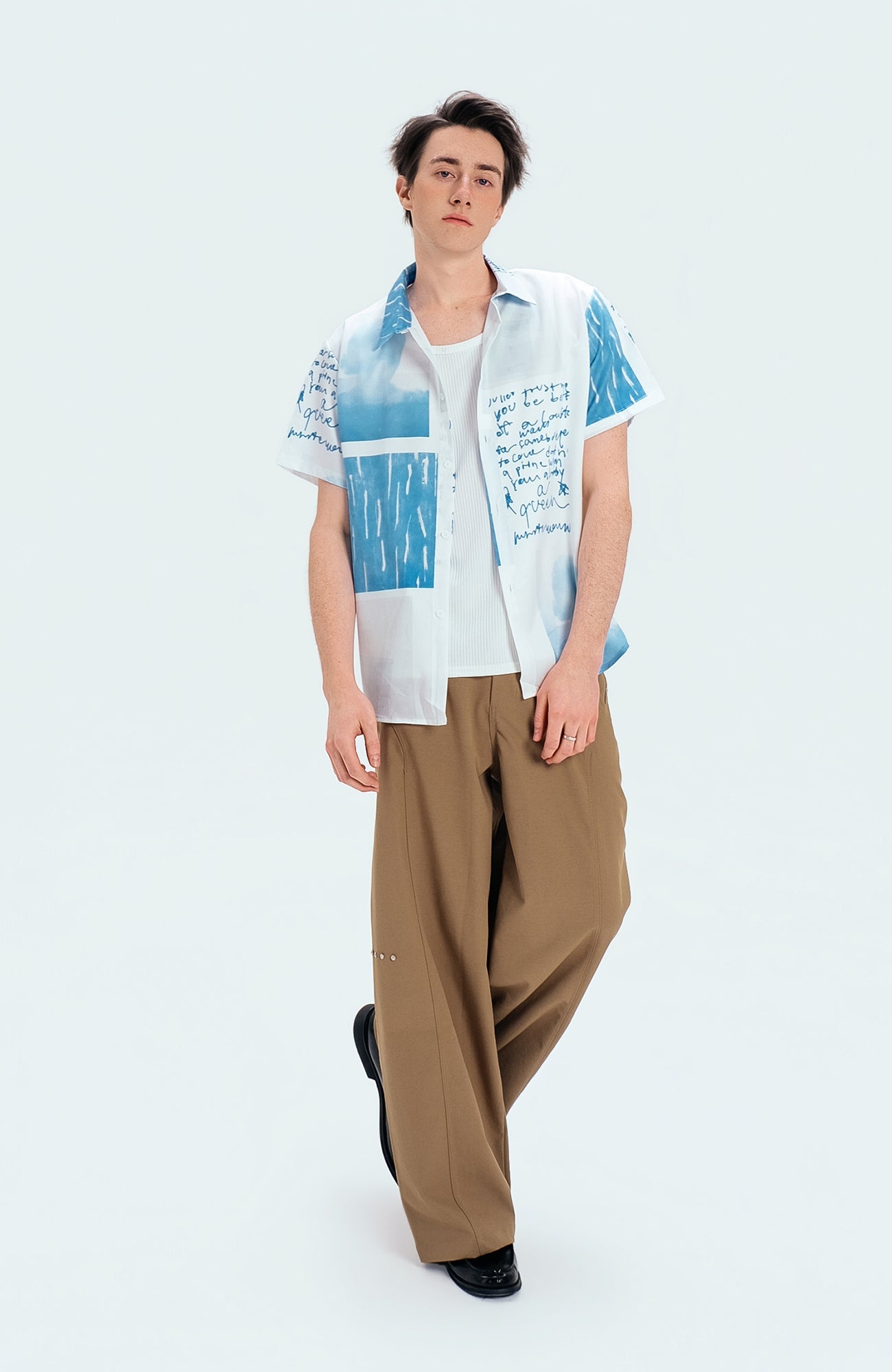 WIID Paneled Full-Print Half Shirt