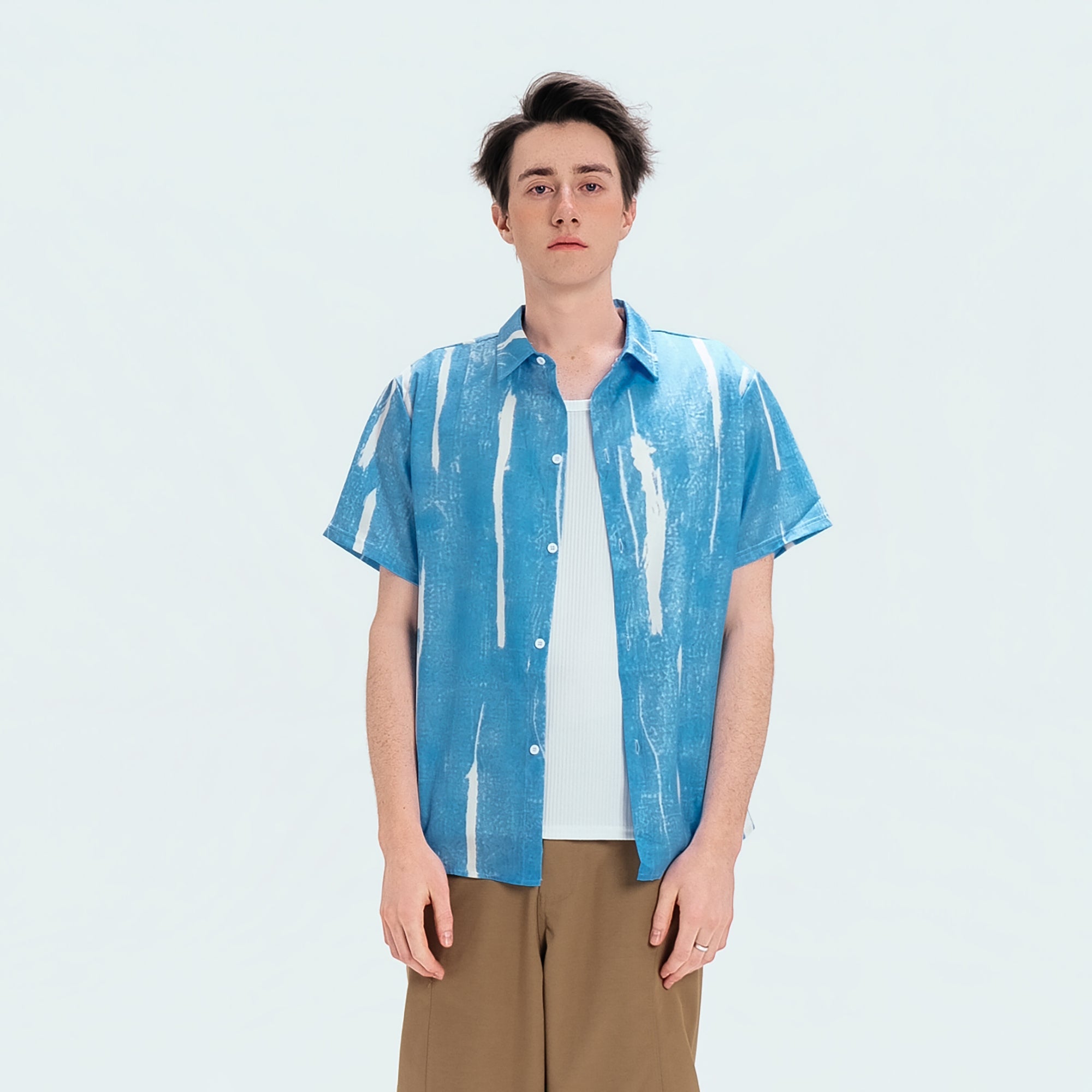 WIID Brush-Paint Full-Print Half Shirt