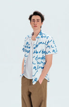 WIID All-Over Letter Cuban Half Shirt