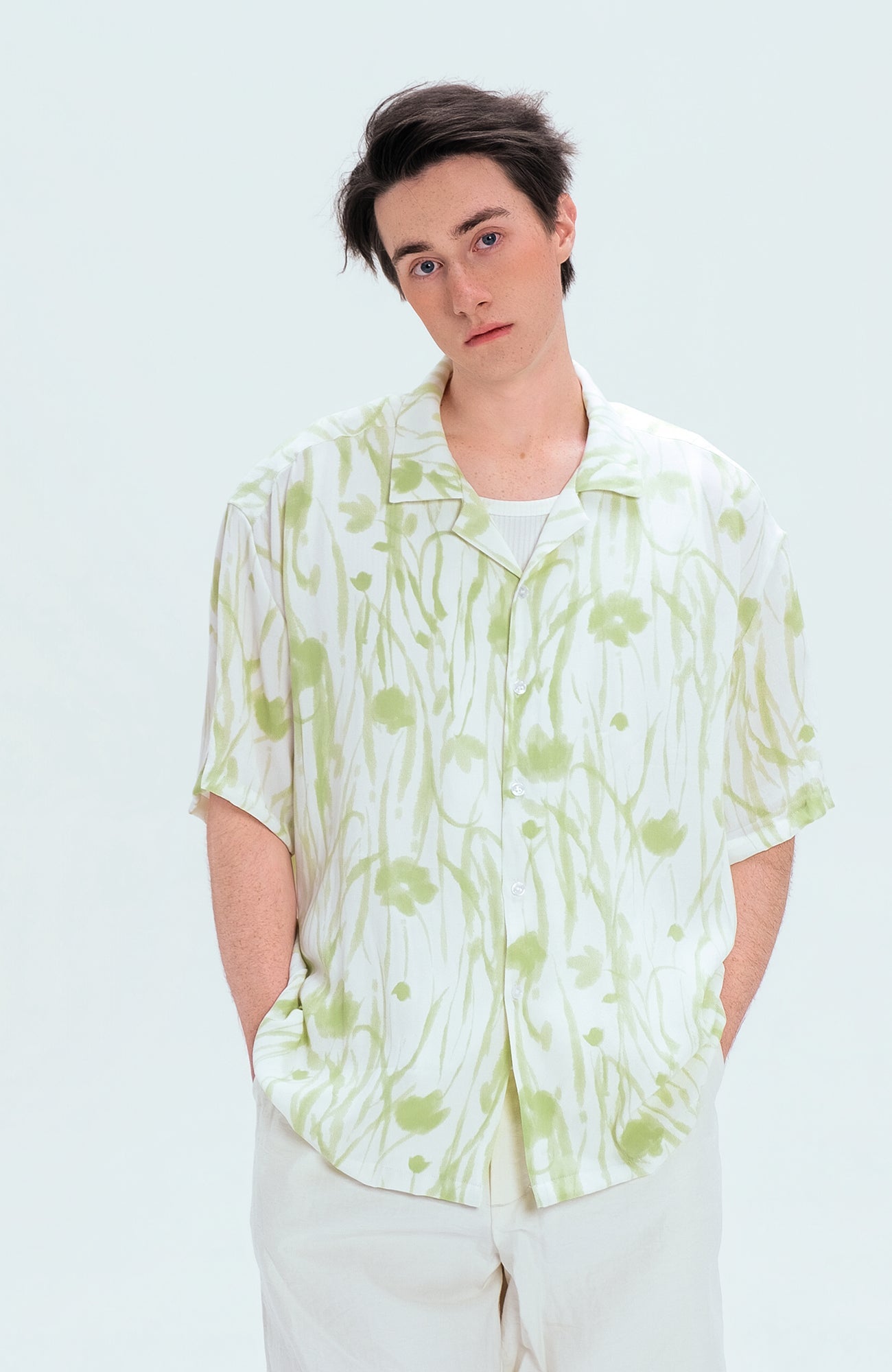 WIID Floral Cuban Half Shirt
