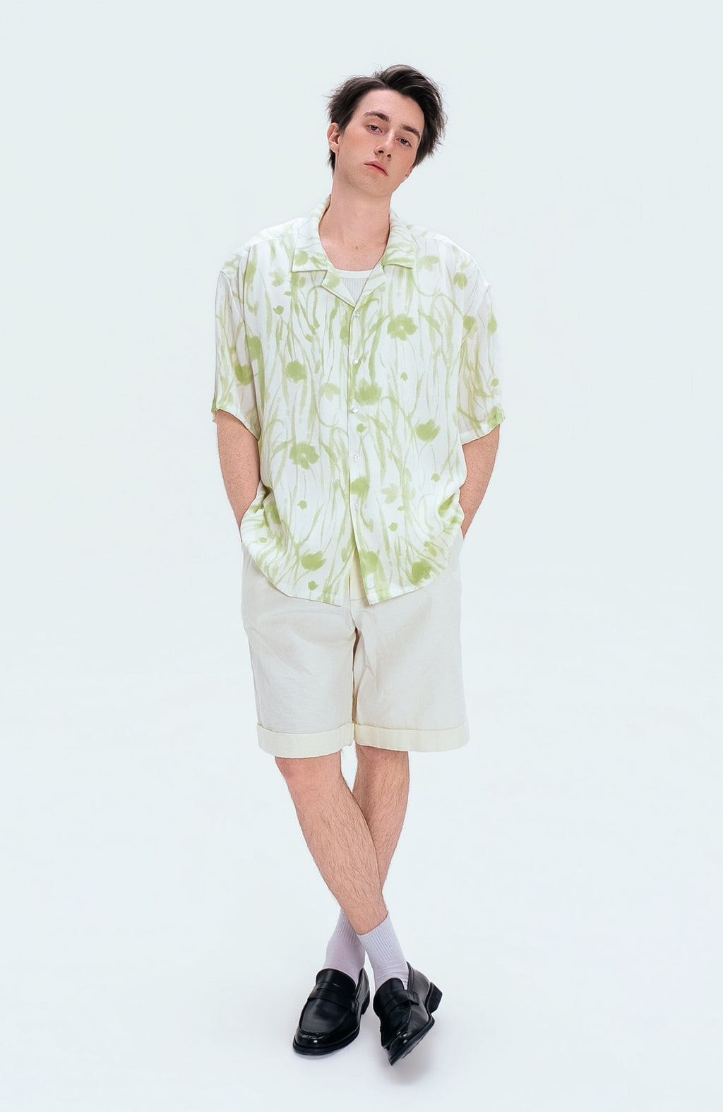 WIID Floral Cuban Half Shirt