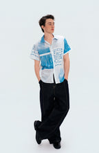 WIID Paneled Full-Print Half Shirt