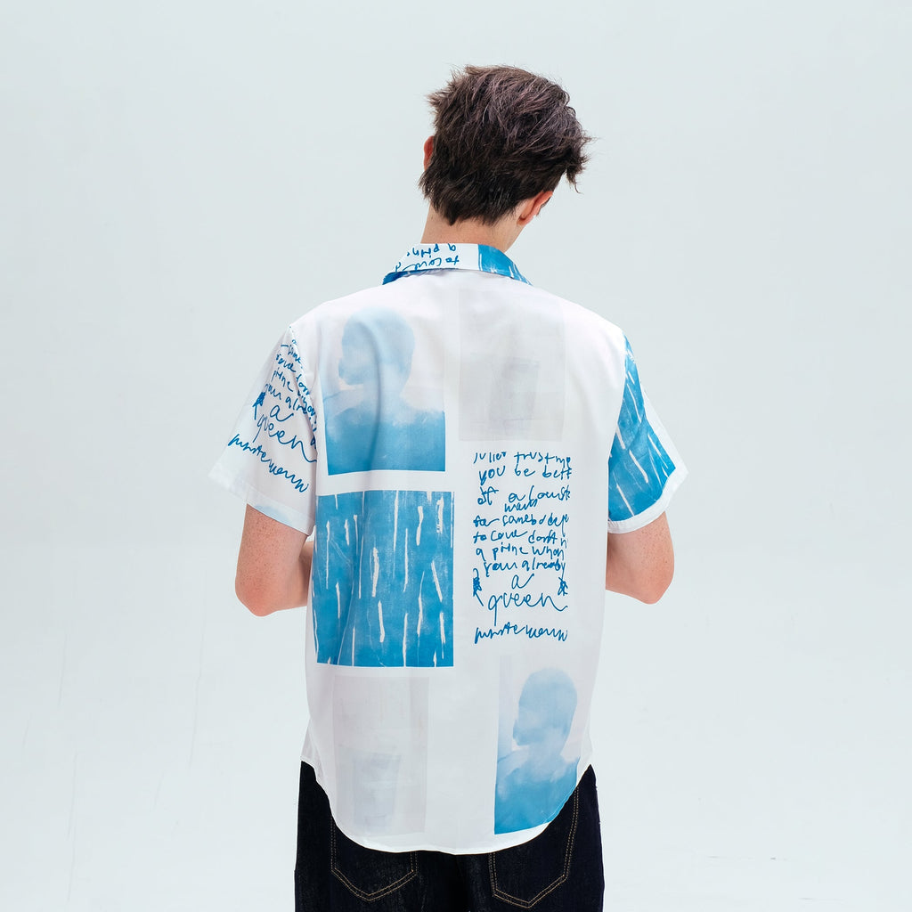 WIID Paneled Full-Print Half Shirt