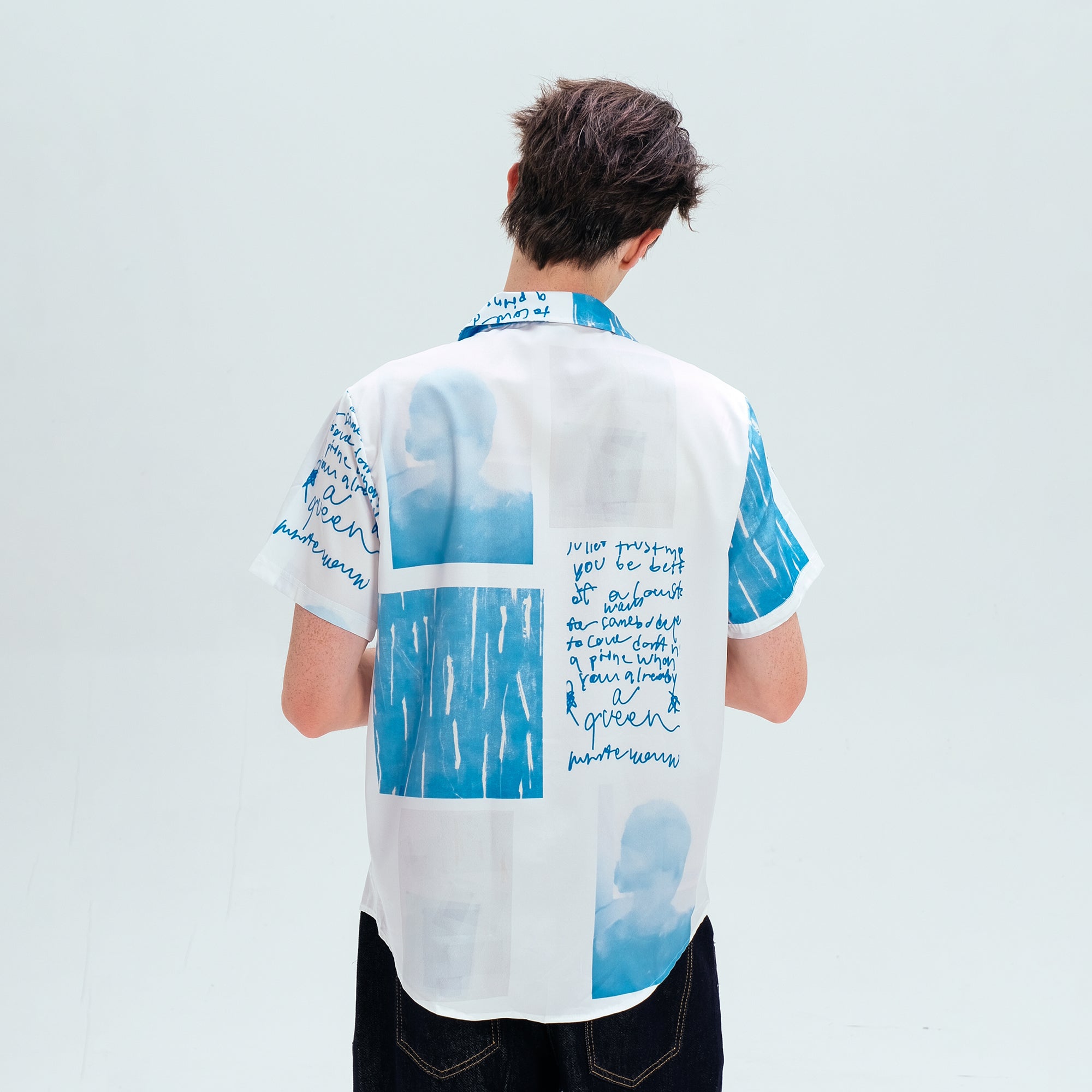 WIID Paneled Full-Print Half Shirt