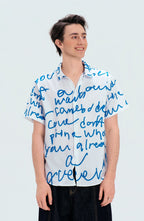 WIID All-Over Letter Cuban Half Shirt