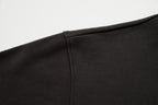 ORGANIC EMOTION Asymmetrical Hem LOGO Embroidered Hoodie