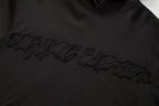 ORGANIC EMOTION Asymmetrical Hem LOGO Embroidered Hoodie