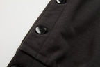 ORGANIC EMOTION Asymmetrical Hem LOGO Embroidered Hoodie