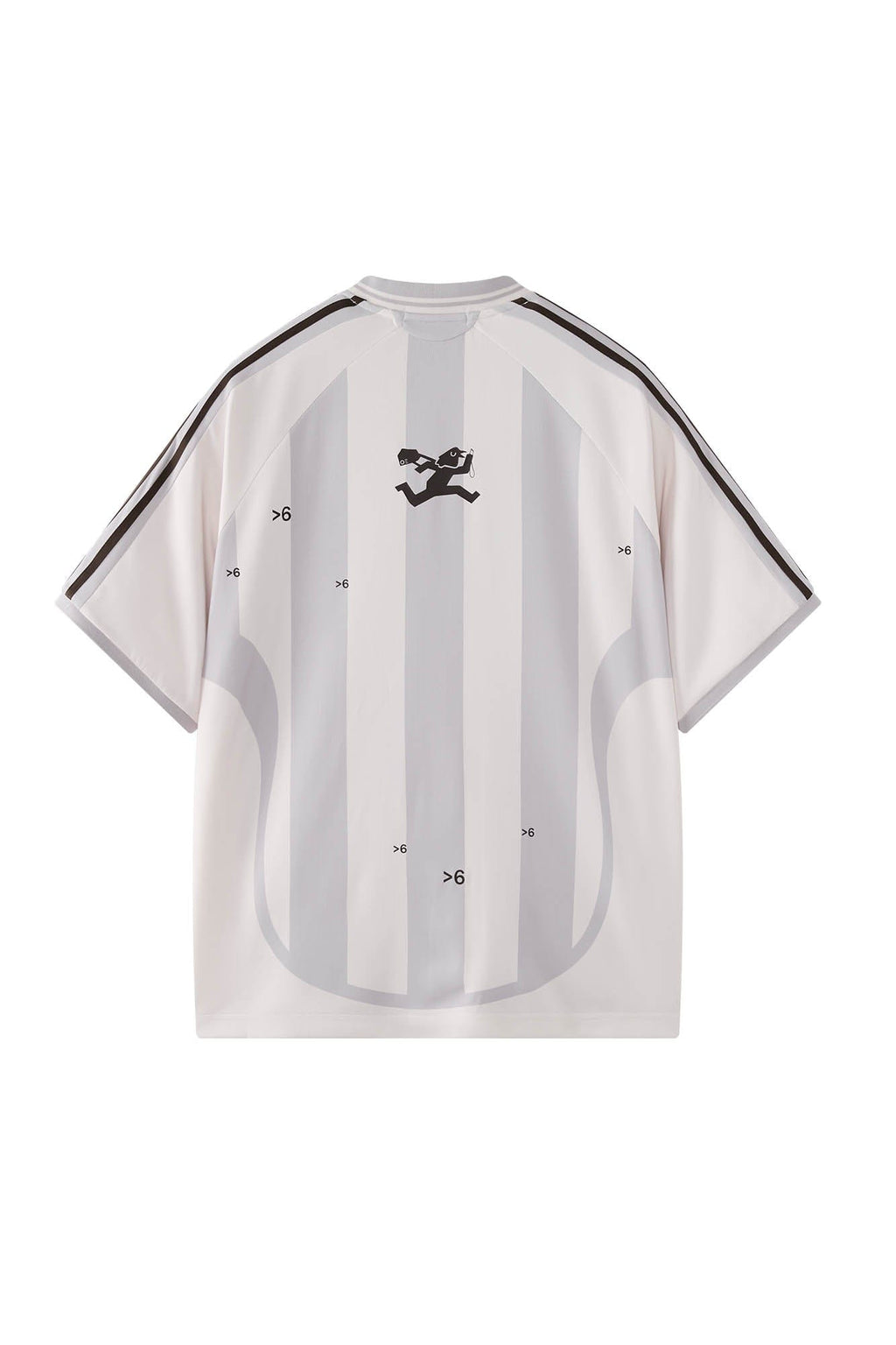ORGANIC EMOTION Striped Badge Graphics Soccer Jersey