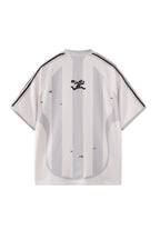 ORGANIC EMOTION Striped Badge Graphics Soccer Jersey