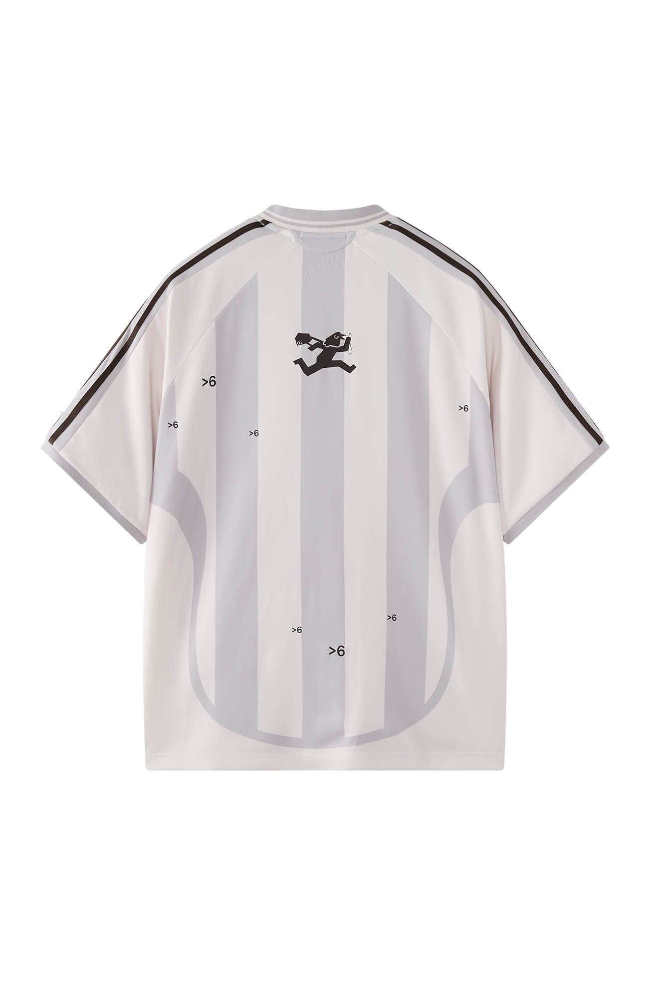 ORGANIC EMOTION Striped Badge Graphics Soccer Jersey