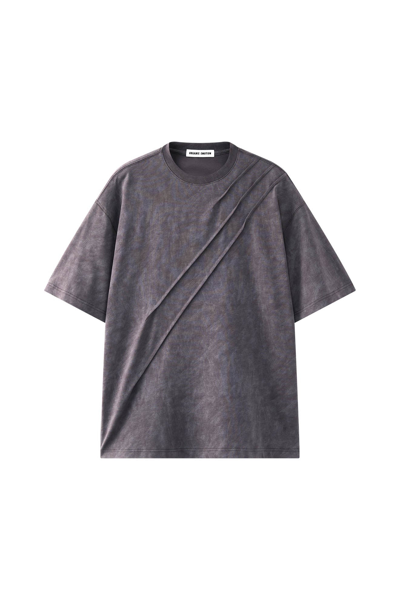ORGANIC EMOTION Scratch Spliced Washed T-Shirt