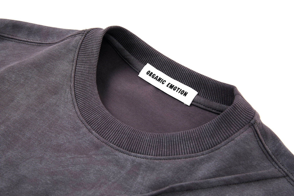 ORGANIC EMOTION Scratch Spliced Washed T-Shirt