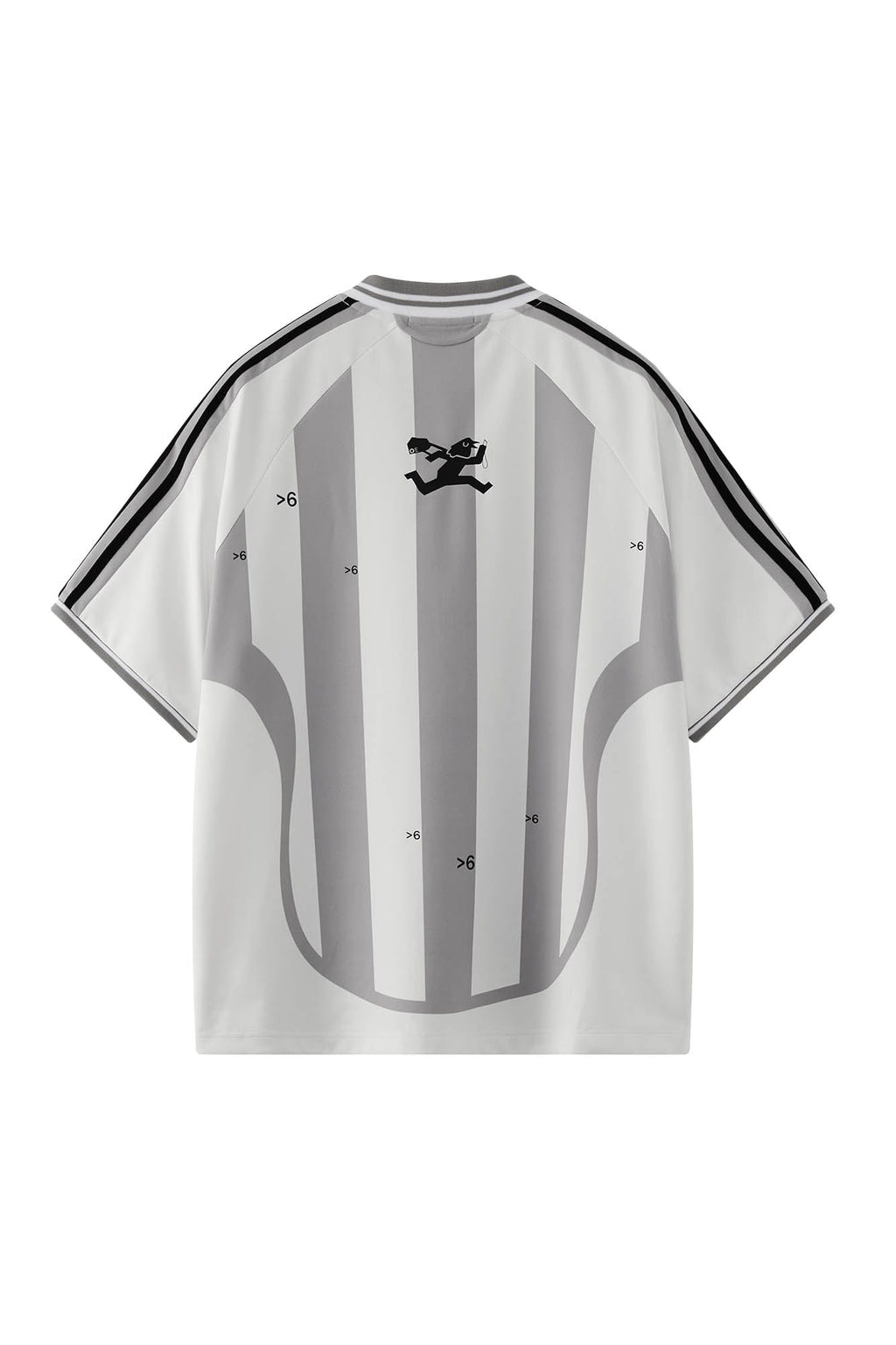 ORGANIC EMOTION Striped Badge Graphics Soccer Jersey