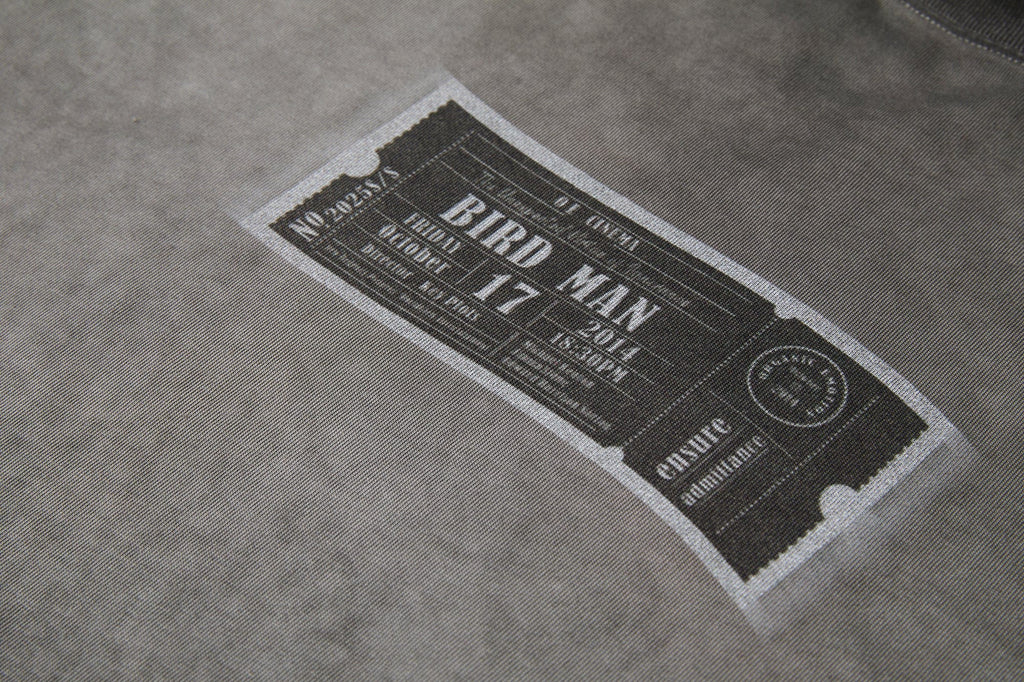 ORGANIC EMOTION Spray-Faded Ticket Graphic T-Shirt