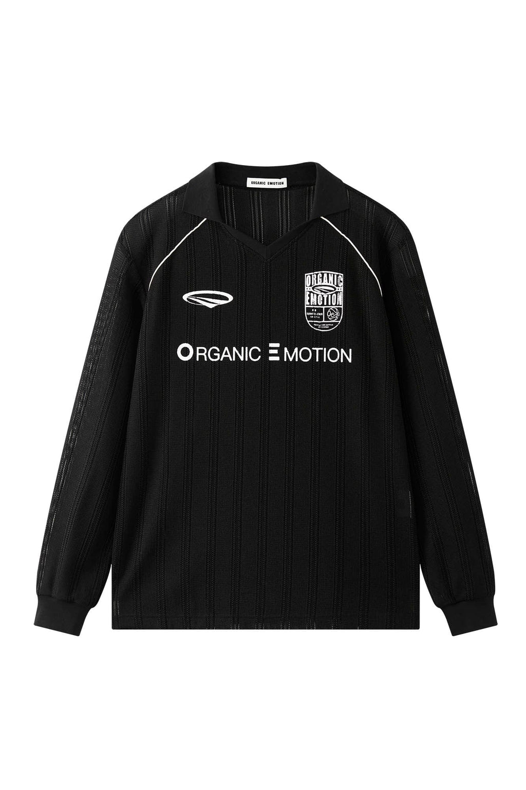 ORGANIC EMOTION Retro Sheer Striped Knit Raglan Jersey