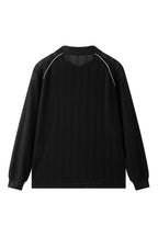 ORGANIC EMOTION Retro Sheer Striped Knit Raglan Jersey