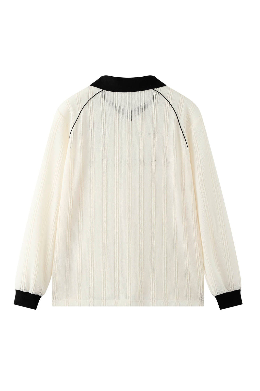 ORGANIC EMOTION Retro Sheer Striped Knit Raglan Jersey