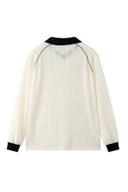 ORGANIC EMOTION Retro Sheer Striped Knit Raglan Jersey
