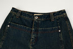 ORGANIC EMOTION Big-Pocket Paneled Wide-Leg Jeans