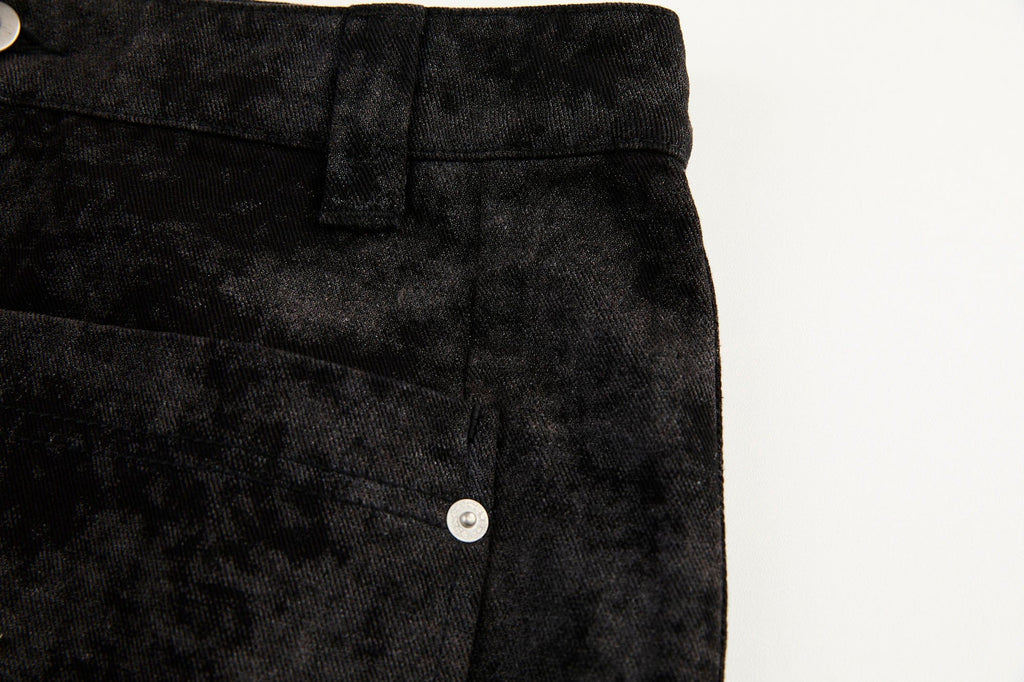 ORGANIC EMOTION Big-Pocket Paneled Wide-Leg Jeans